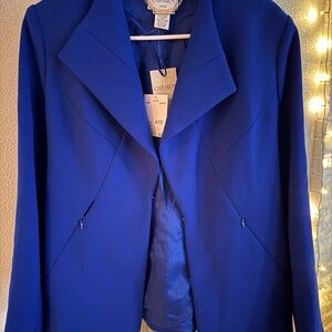Carmen Marc Valvo Vibrant Blue Blazer